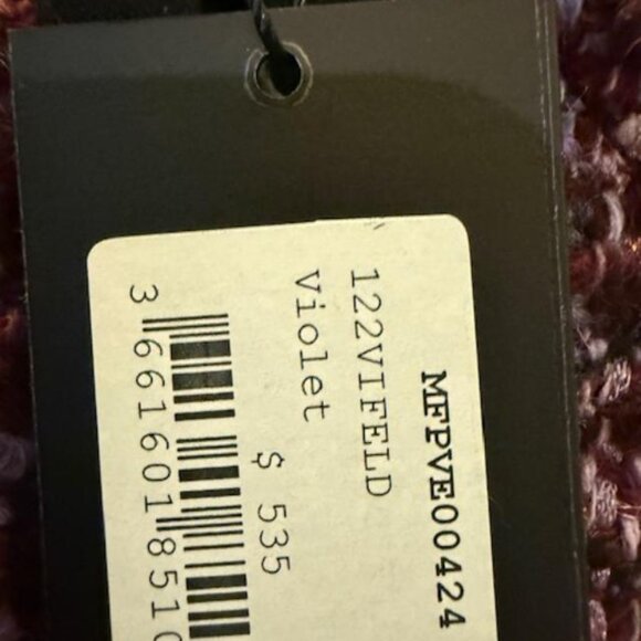 Maje Purple quilted tweed jacket NWT $535 Size 40 - Picture 5 of 8